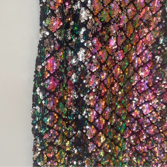 Topshop Multicolored Sequin Mini Slip Dress 2 XS - Picture 5 of 9